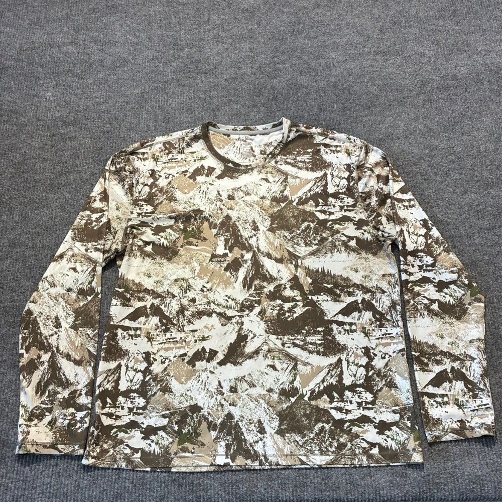 Reel Legends Freeline Mens‎ Shirt Size XXL Brown Camouflage Outdoor Long Sleeve